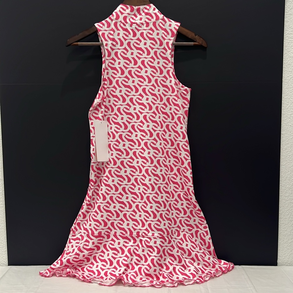 Gottex Studio XS Geo Pink Sleeveless Dress with 4-Way  Stretch Dry  Technology - Picture 2 of 9